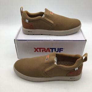 XTRATUF Sharkbyte 2.0 Eco Mens Tan Slip On Shoes XSB2900 Size 10 New